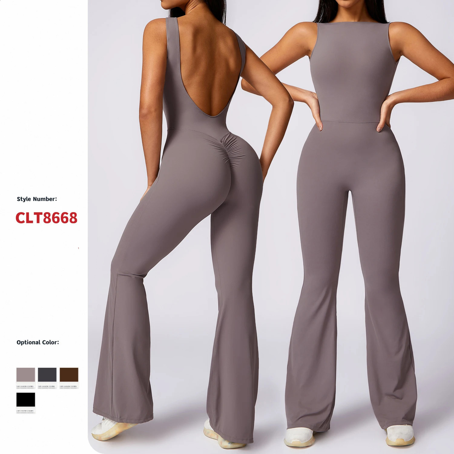 Sexy V Back Jumpsuit Gym Set Women Sports Training Yoga Suit Fiess Rompers Stretch Workout Bodysuits Sportswear 240820