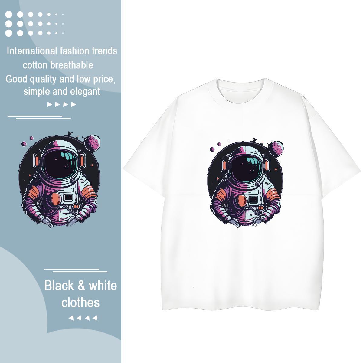 Brand Womens Tshirts 230g 100% Cotton universe Spring Summer T Shirts Women Breathable Crew Neck DIY Logo Top Shirts
