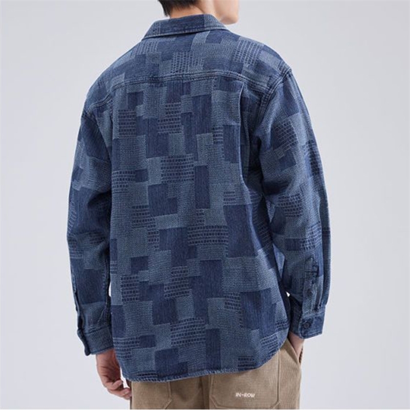 Spring Autumn Fashion Temperament Trend Japanese Denim Jacket Man Simple Casual Loose Vintage Male Tops Streetwear Clothes 240824