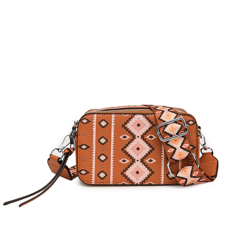 Cross-border shoulder bag Women Europe and the United States vintage print fashion crossbody bag Bohemian trend casual all-match camera bag