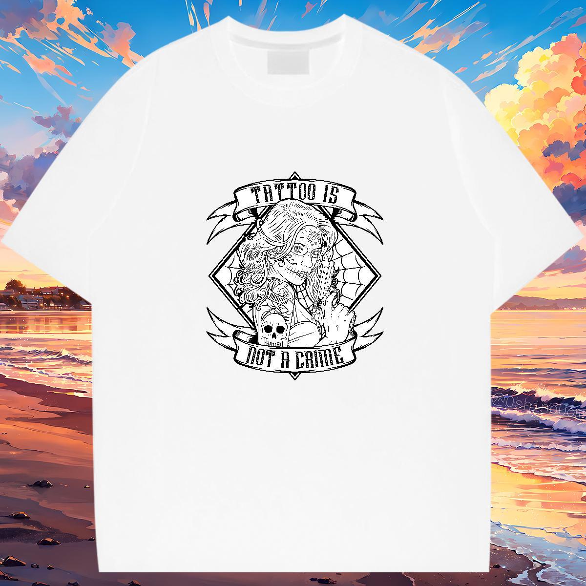Cool T Shirts Men 230g Pure Cotton logo Outdoor DIY Anime Short Sleeve Soft Tshirt for Man Woman Fashion Tees