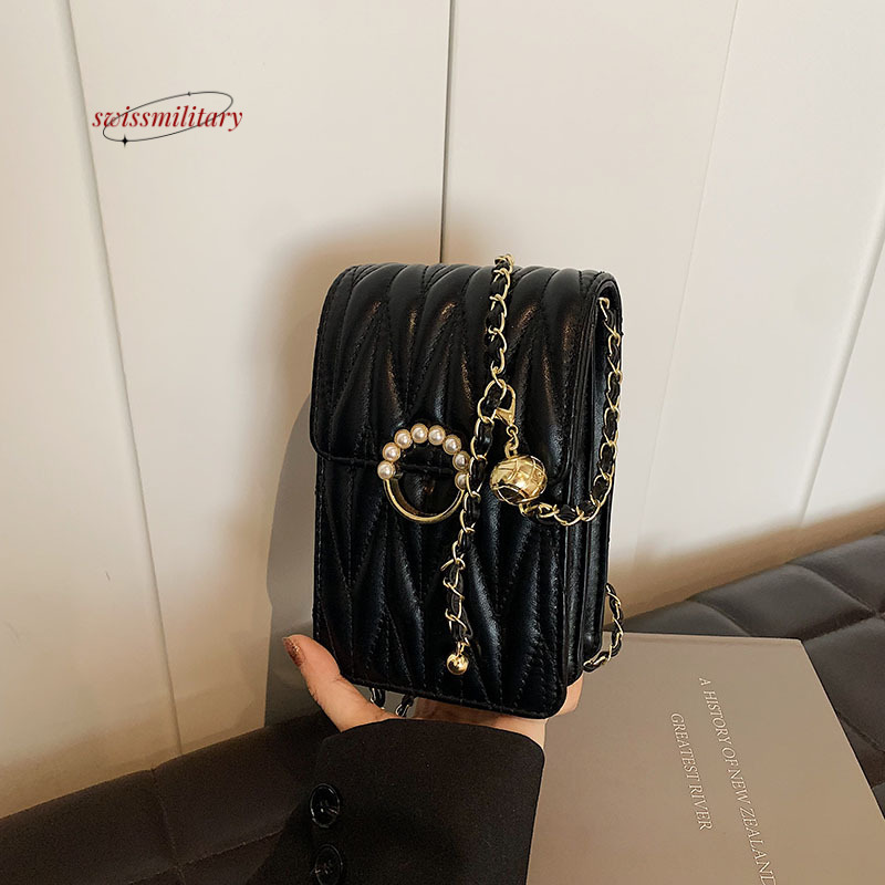 Swissmilitary Popular small bags for women in summer 2024, super fashionable and versatile, niche design sense, chain shoulder diagonal cross bag #32