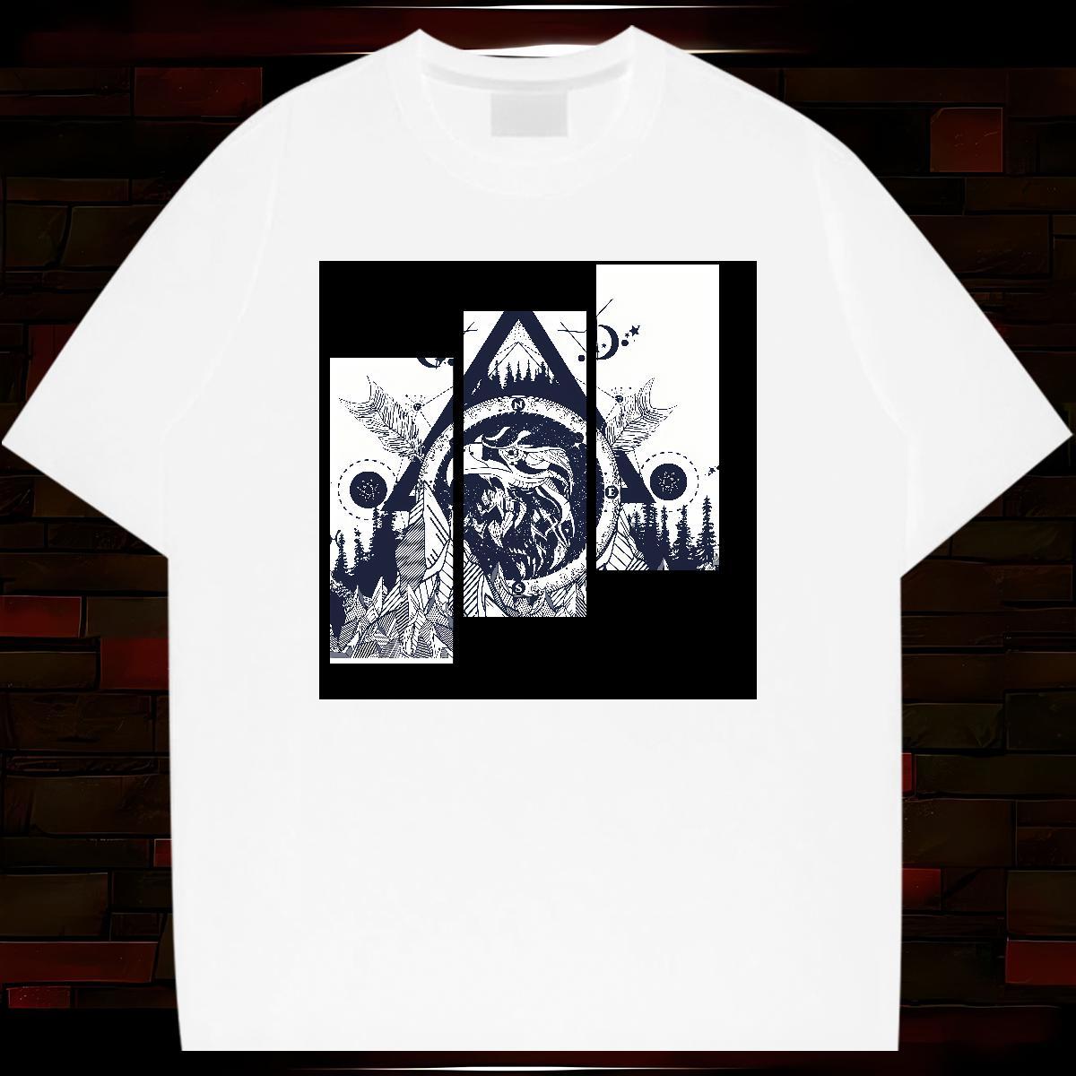 Soft T Shirt For Man 230g Pure Cotton eye of the devil Casual Beach Oversized 3XL 4XL O-Neck Short Sleeve Couples T Shirts DIY Customized Wear
