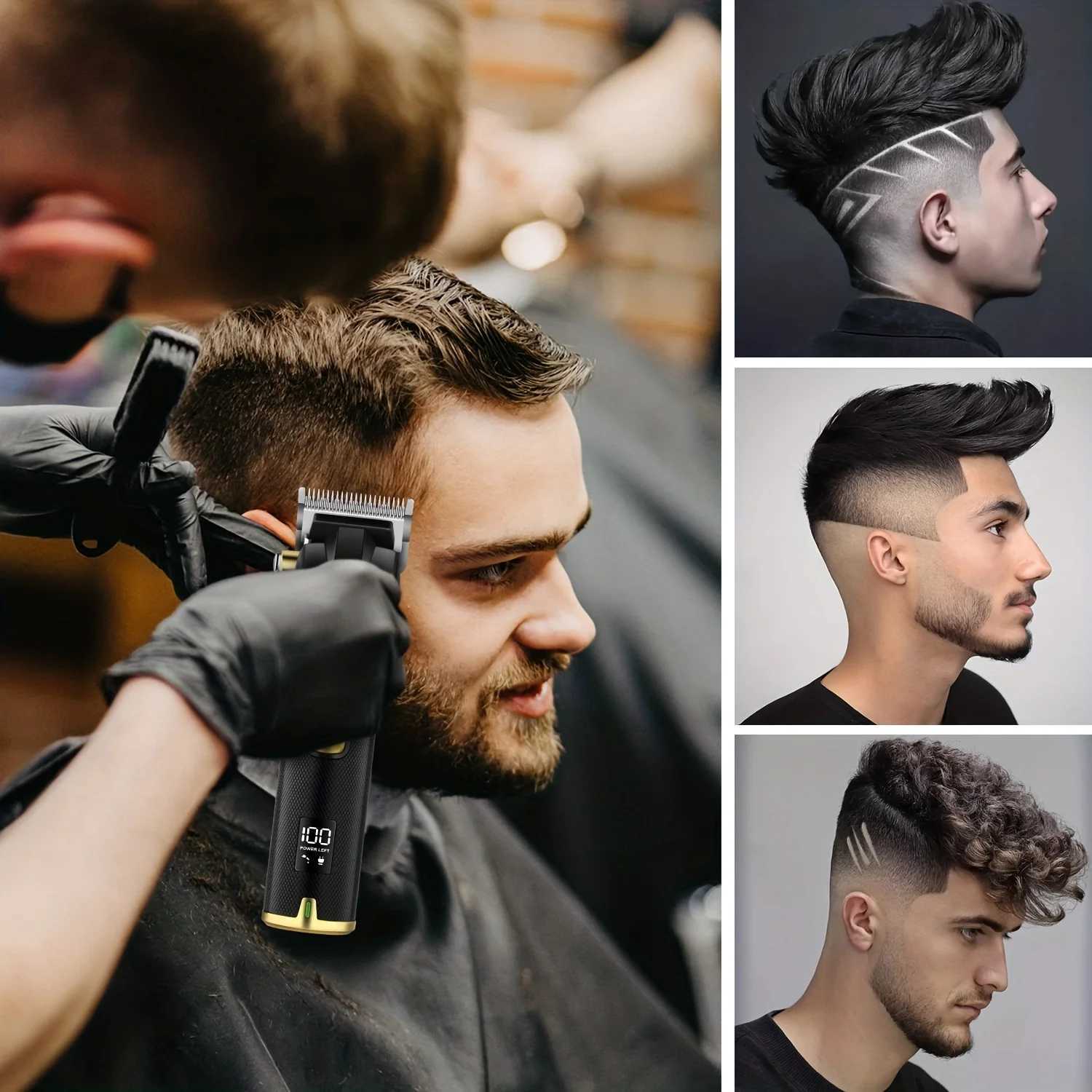 HIENA Professional Hair cutting machine Hair Clipper Set Metal Electric Cordless Hair Trimmer for Barber Display hair clipper W241227