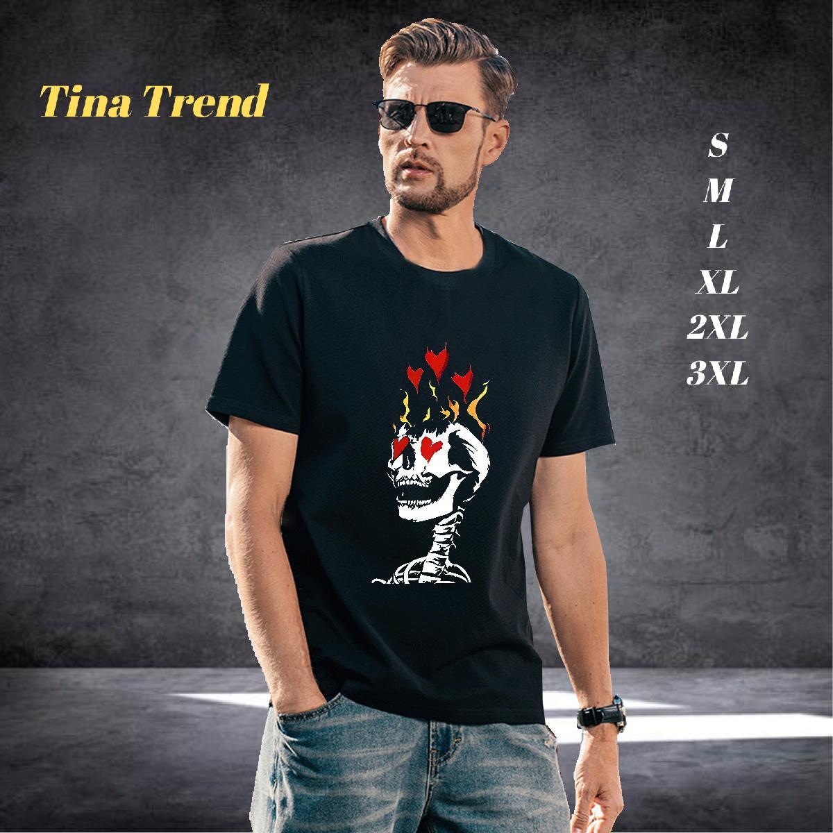 High Quality T Shirt For Man 230g 100% Cotton skull Spring Summer Custom Print Oversized Pure Cotton Couples T Shirts Fashion Designer Polos