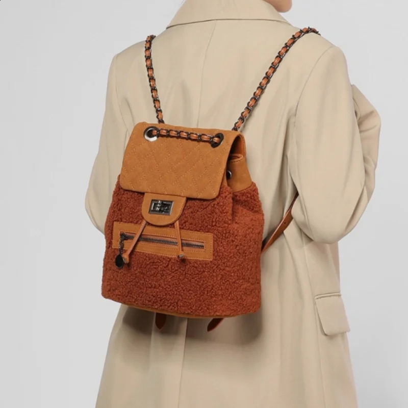 Women Backpacks - AIGO Fashion Backpack hot 2025S, Large Capacity School Bag with Chain, Korean Style Shoulder Bags Designer Handbag