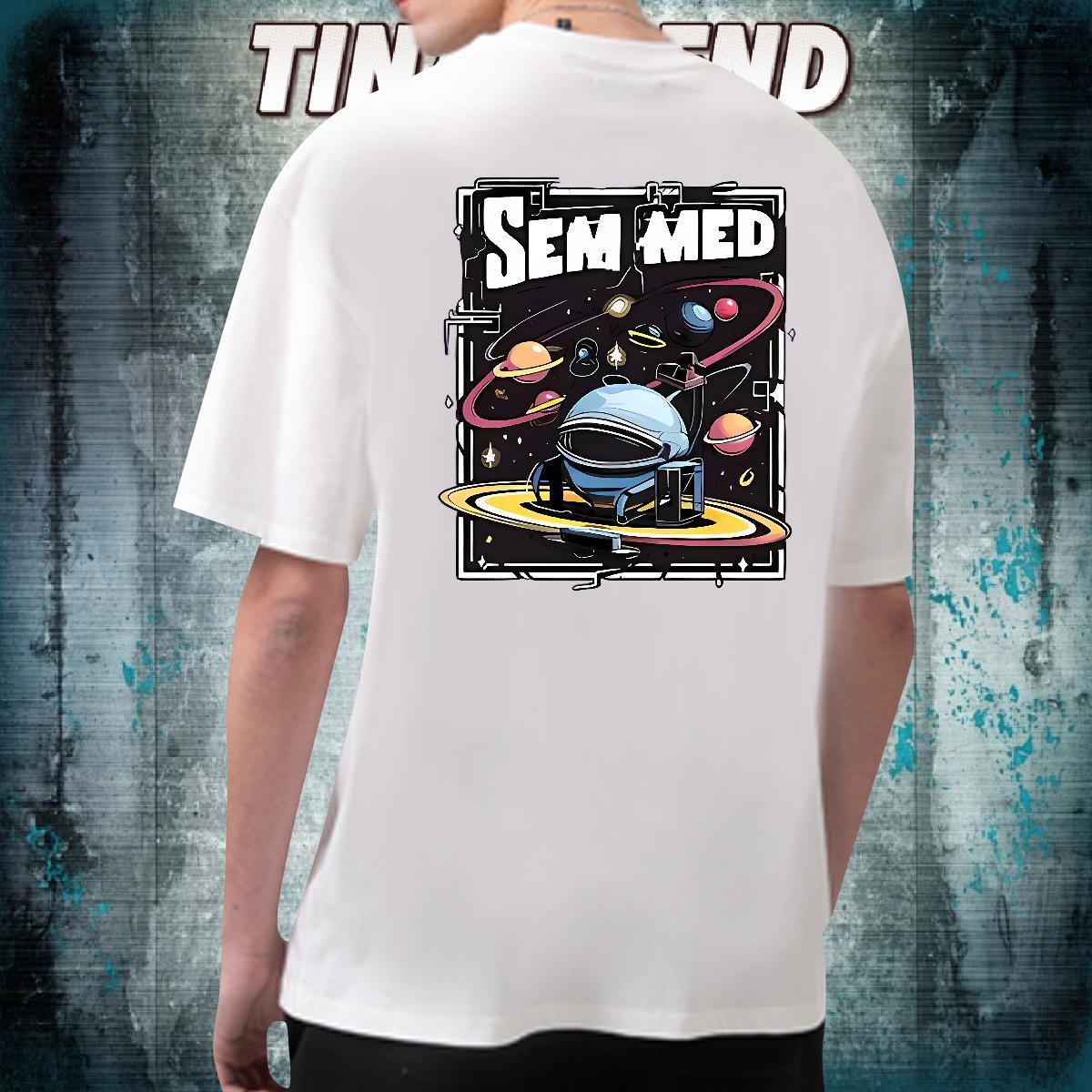 Soft Men T Shirts 230g Cotton star Street Wear Cartoon Printing L-4XL Breathable Short Sleeve Men Tees Factory Direct Tops Tees