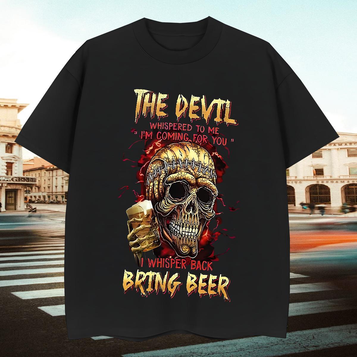 Popular T Shirt For Man 230g 100% Cotton beer Summer Casual Custom Printing Breathable Short Sleeve Mens Tshirts Fashion Tops
