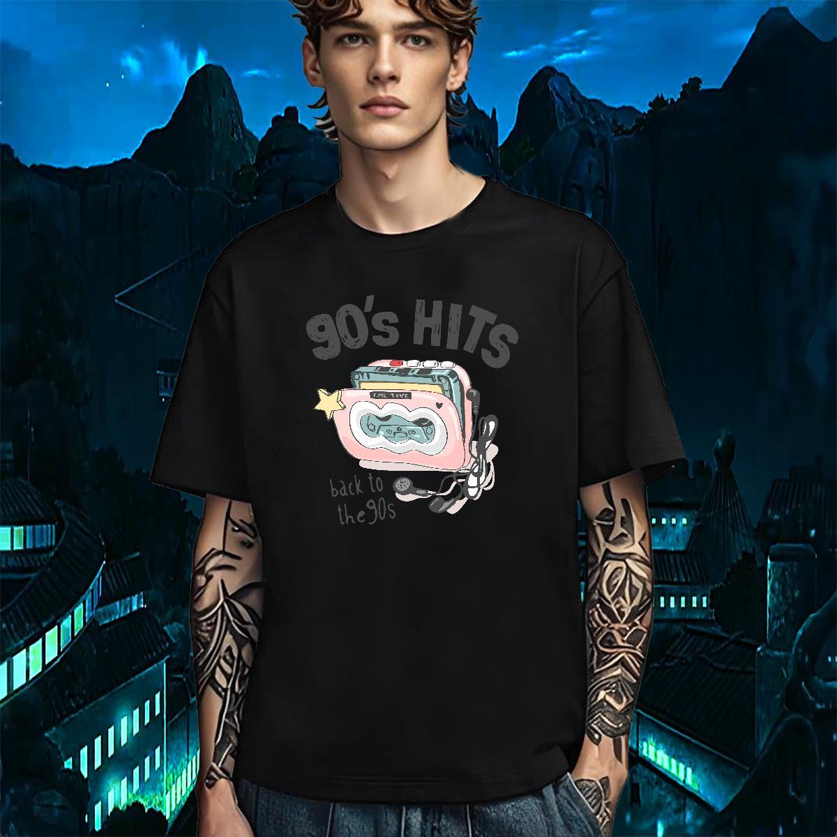 Brand T Shirts Men 230g 100% Cotton letter Casual Daily Wear DIY Printed Breathable Crew Neck Men Tops Tees Designer Fashion Tees Shirts