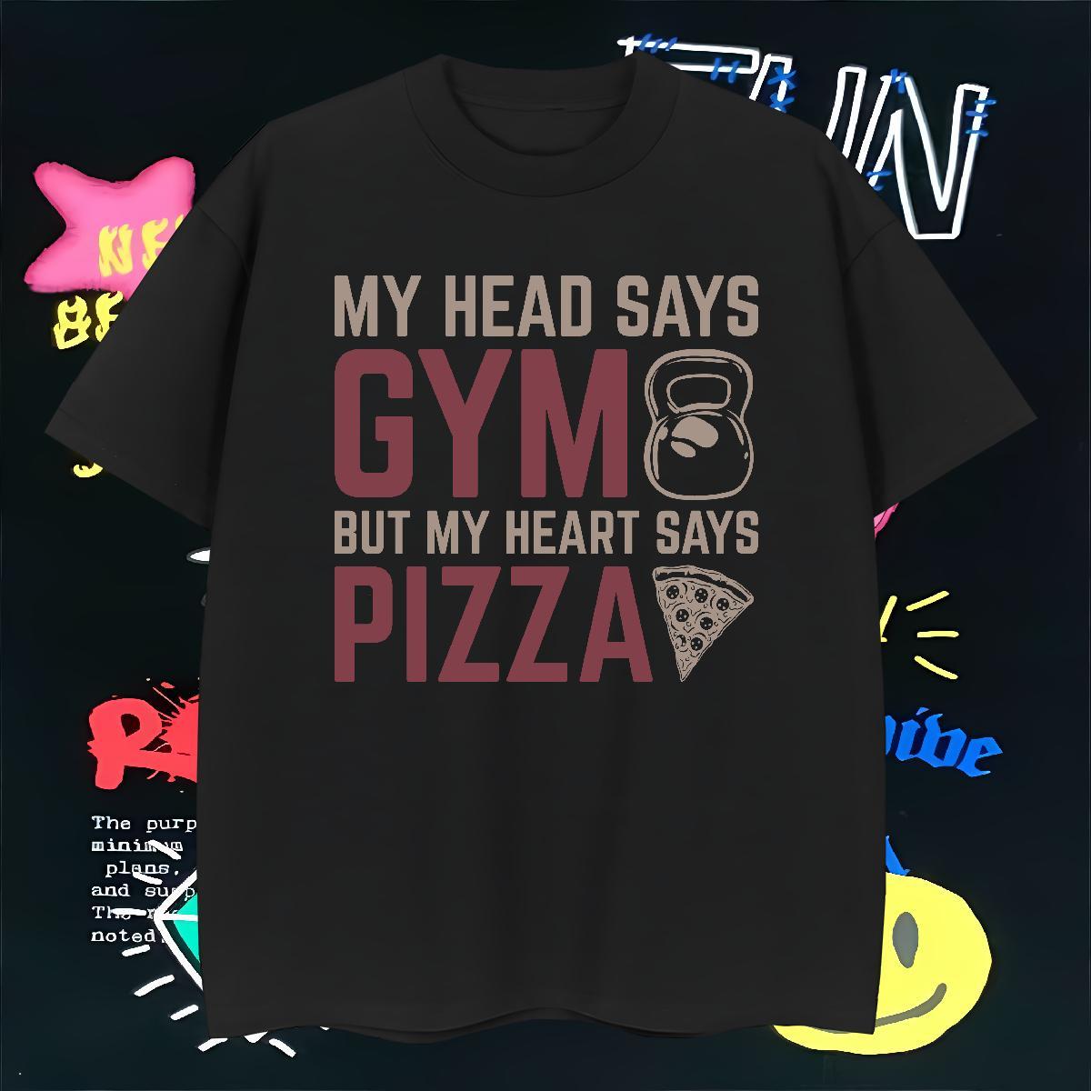 TOP Quality T-Shirts 230g 100% Cotton pizza Hip Hop Street Plus Size Custom Breathable Tshirt for Man Woman Brand Tops Shirt