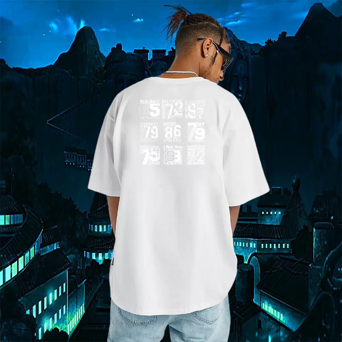 Brand Mens T Shirts 230g Cotton letter Street wear Hip Hop Anime Print Breathable Crew Neck Tshirts Stylist Wear