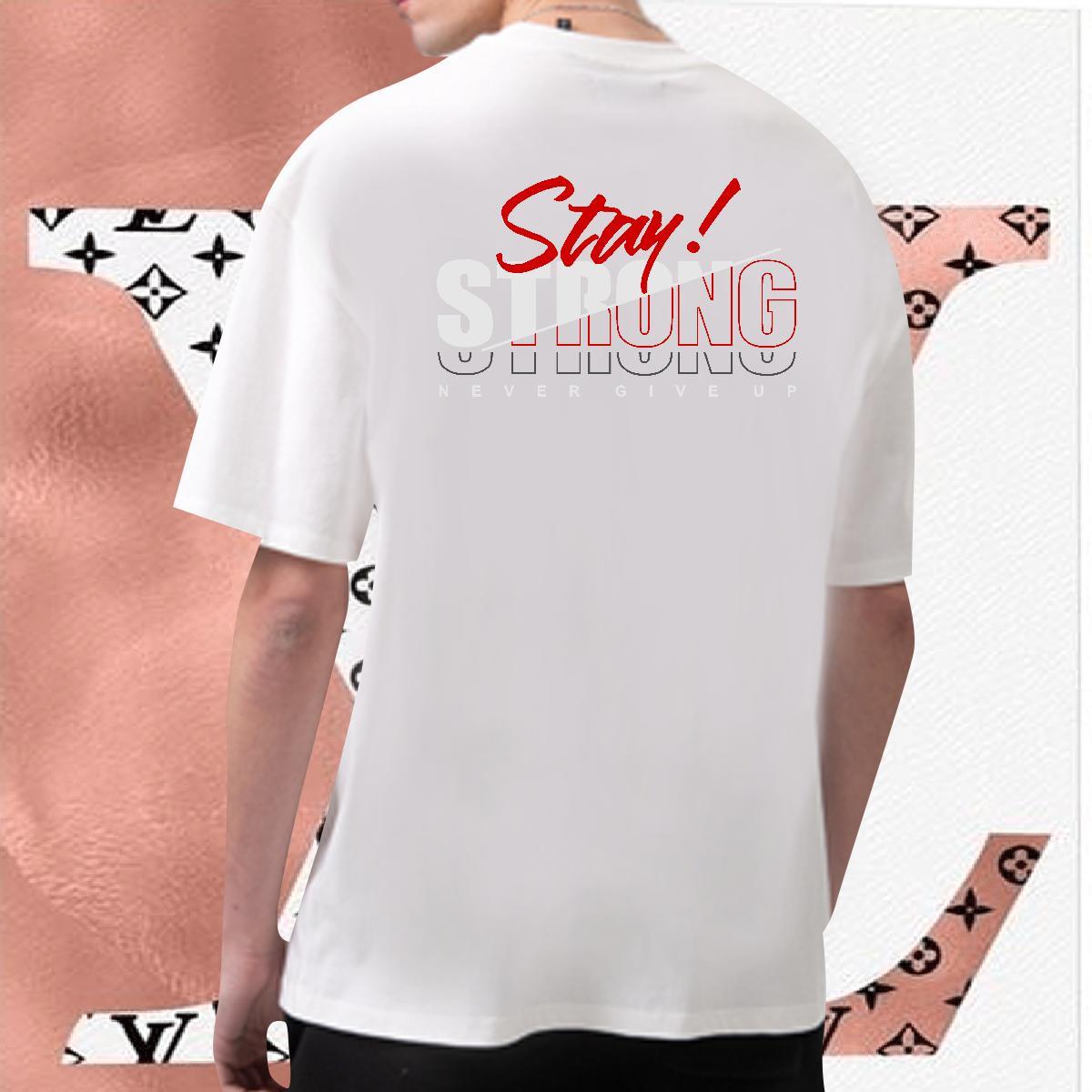 TOP Quality T-Shirts 230g Pure Cotton letter Home Outdoor Black White Round Neck Short Sleeve Men Tees 2024 New Top Tees