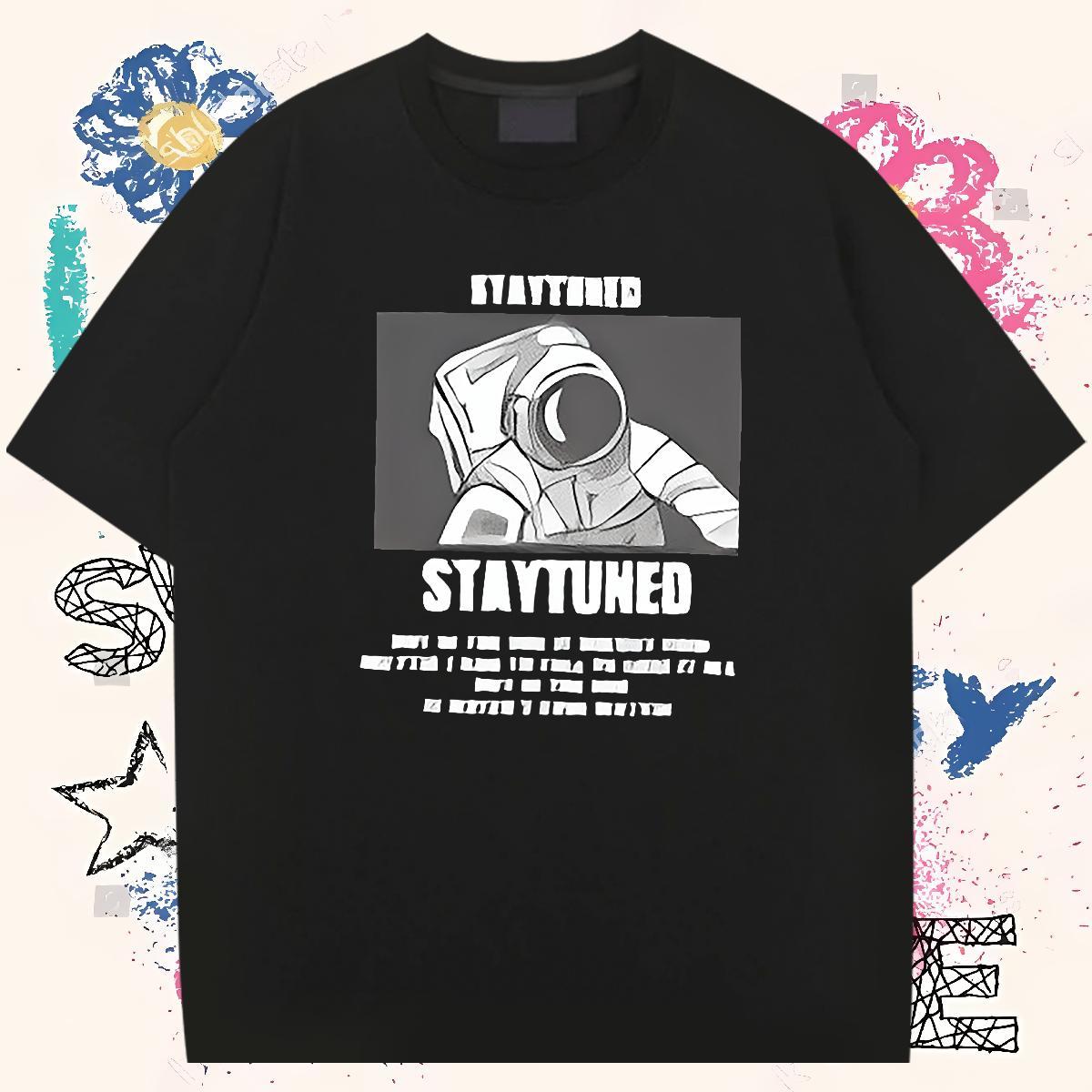 Soft Mens T Shirts 230g 100% Cotton letter Spring Summer Custom Anime Breathable Short Sleeve Men Tees Factory Direct Tops Shirt