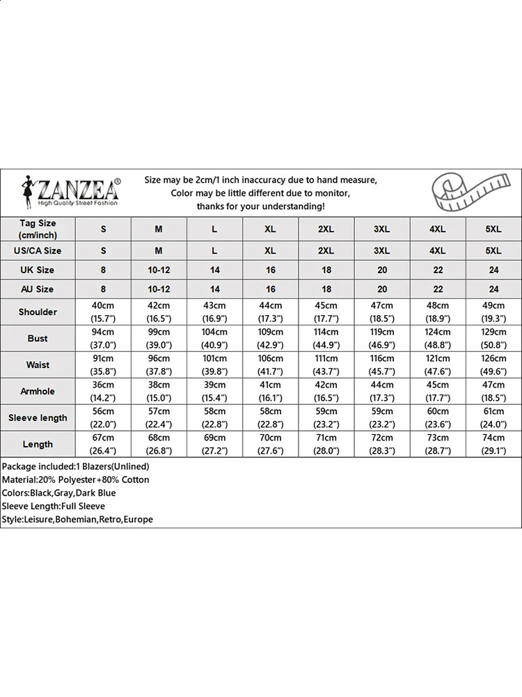 ZANZEA Fashion Stripe Printed Blazer Woman Long Sleeve Lapel Neck Jackets Autumn Casual Street Outwear Vintage OL Suits 240826