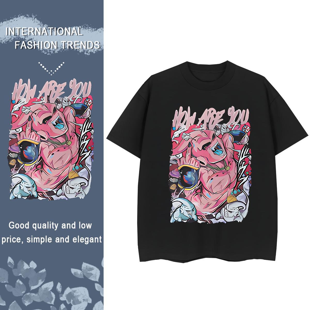 Lady Unisex Tshirts 100% Cotton 230g comic Casual T-Shirts for Women Short Sleeve O-Neck Customized Print Top Tees