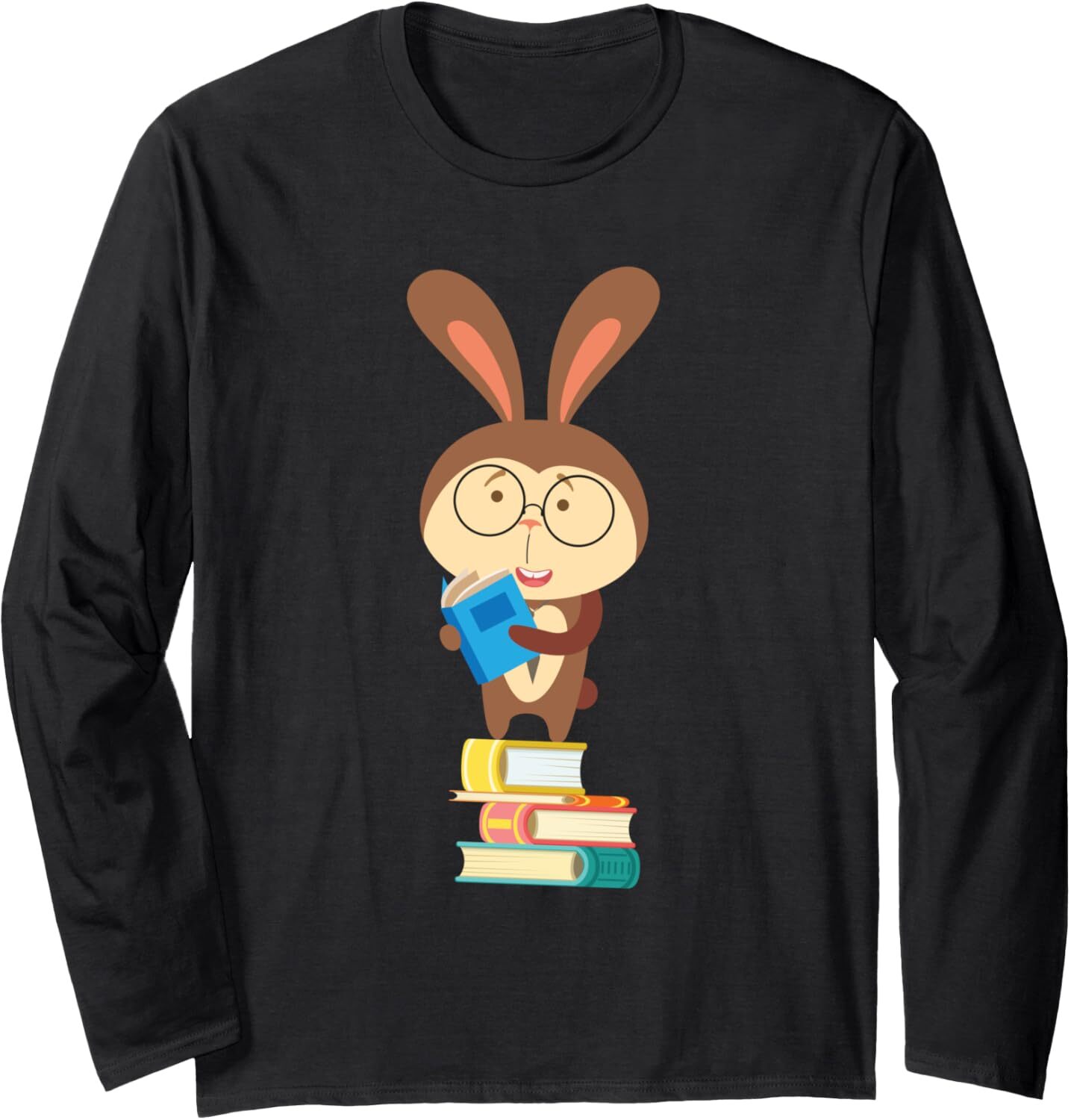Long Sleeve Shirts for Men sweatshirt Nerd Mouse Over a Stack Of Books Funny Reader Gift Long Sleeve Tee Streetwear Casual tops clothes