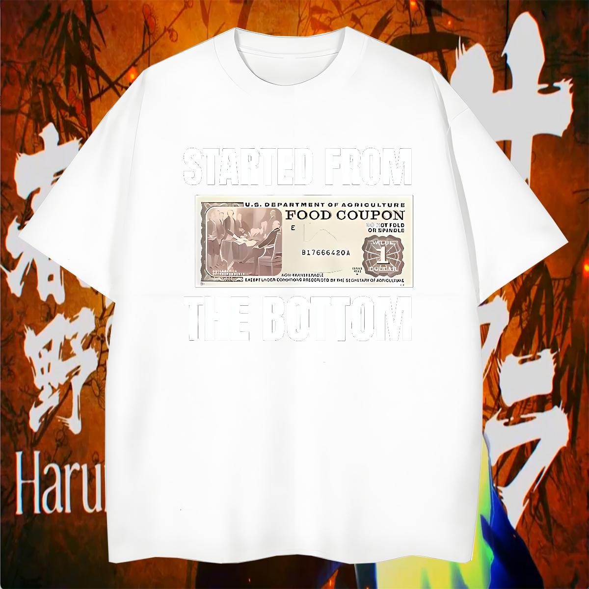 High Quality T-Shirts for Men 230g Pure Cotton money Street Wear Cartoon Print Short Sleeve O-Neck Couples T Shirts Factory Direct Tee Shirt