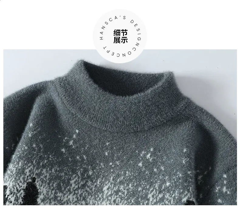 winter letter pattern warm sweater mens high-quality thick zipper mens wool sweater mens size M-3XL MY016 240824