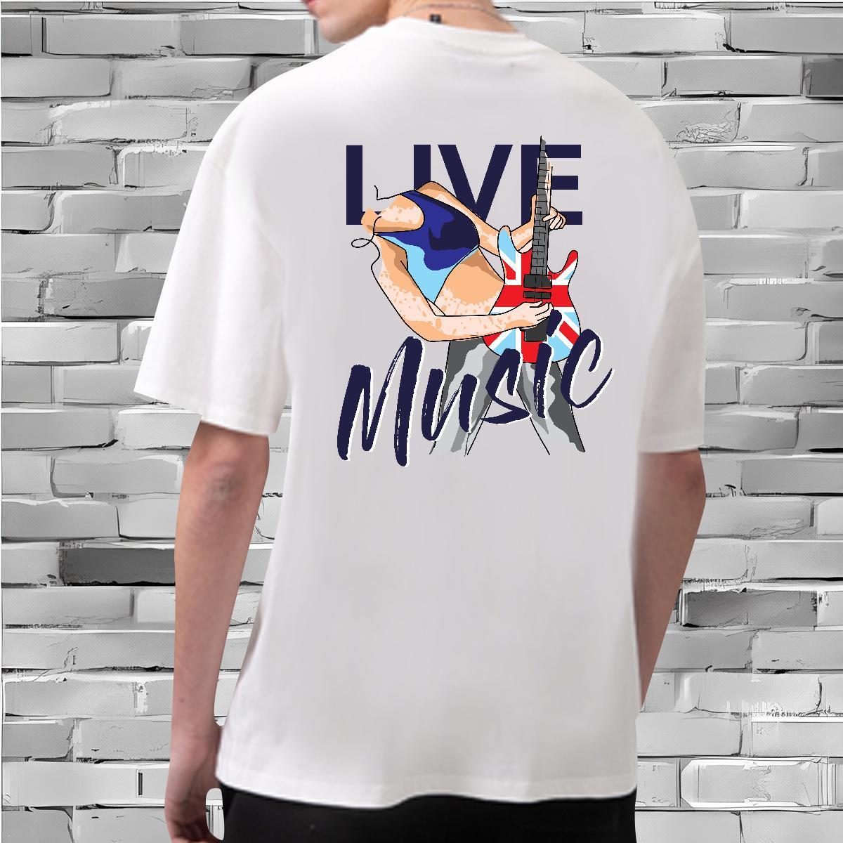 Classic Men T Shirts 230g Pure Cotton person Street Wear Cartoon Print Breathable Crew Neck Mens Tshirts 2024 Tops Tees