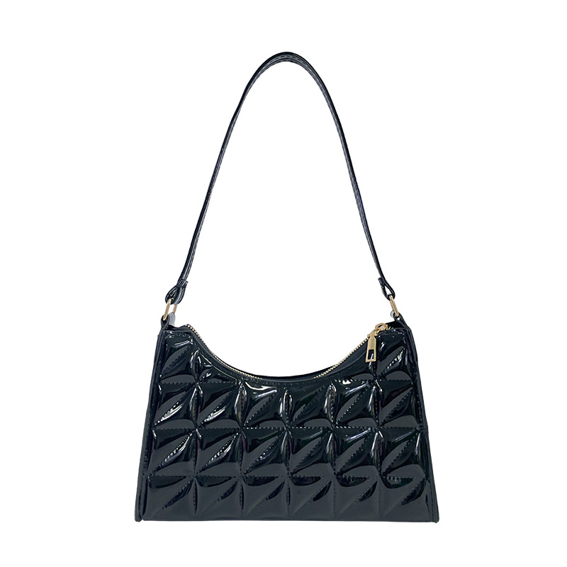 Lacquered One-Shoulder Underarm Fashion Handbag