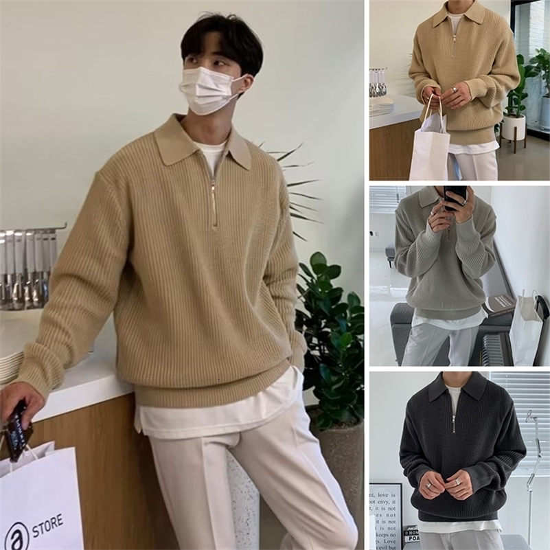 Men Korean Fashion Knitwear Harajuku Knit Sweater Casual Pullovers Jumpers Warm Sweatshirts Vintage Sweaters Man Winter Clothing 240824