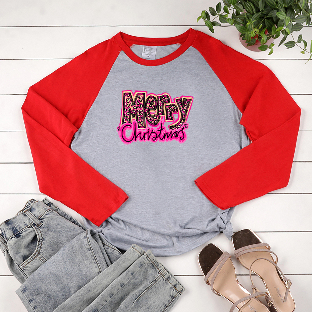 New Double Color Shoulder Insertion Long Sleeve Letter Printed Loose Large Size dongdumaoyi