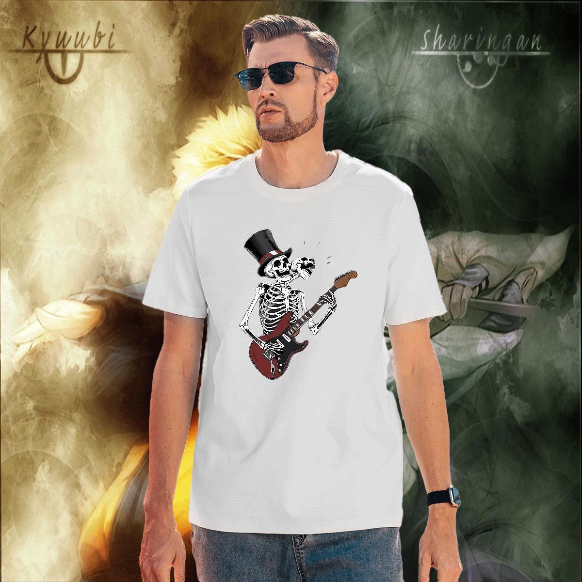 Cool T Shirt For Man 100% Cotton 230g hat Beach Cartoon Print O Neck Short Sleeves Couples T Shirts Stylist Tees Shirts