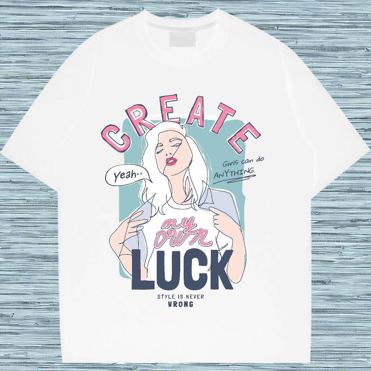 Wholesale Women Tshirts 230g Cotton letter Sports Casual T Shirt For Woman Round Neck Short Sleeve Customized Clothings