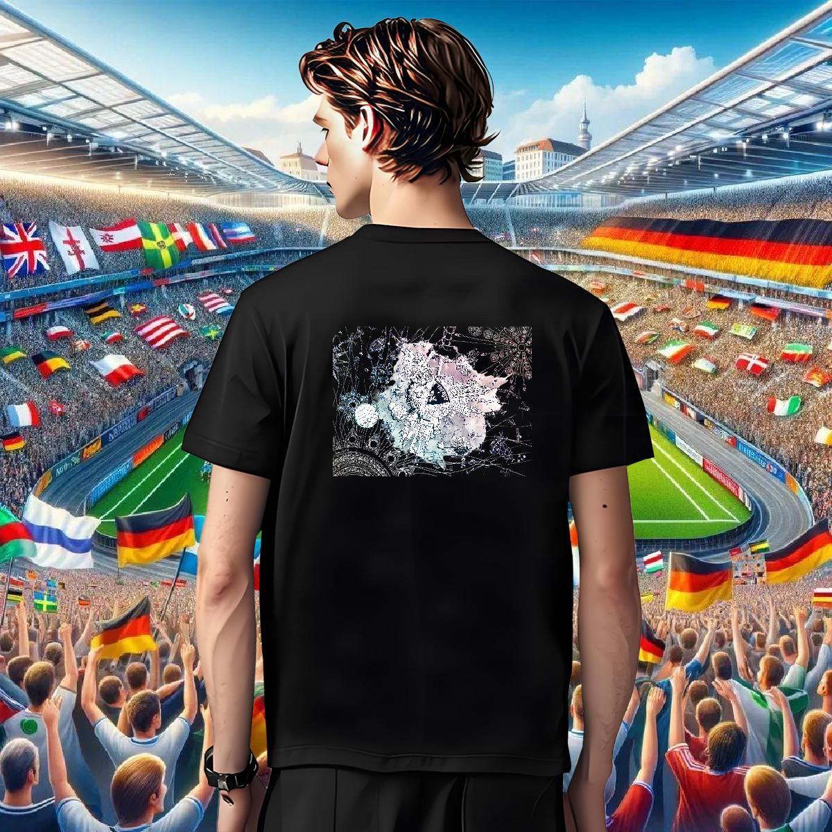 Soft Mens T Shirts 230g 100% Cotton eye of the devil Anime Printing Street Floral Print Breathable Short Sleeve Couples T Shirts Stylist Tees