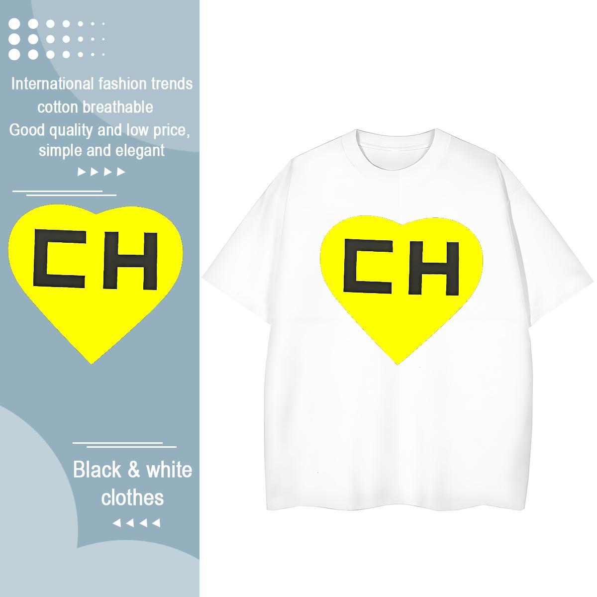 Lady Tshirt for Man Woman 230g Cotton letter Hip Hop Street T-Shirts for Women Breathable Soft Floral Print Wear