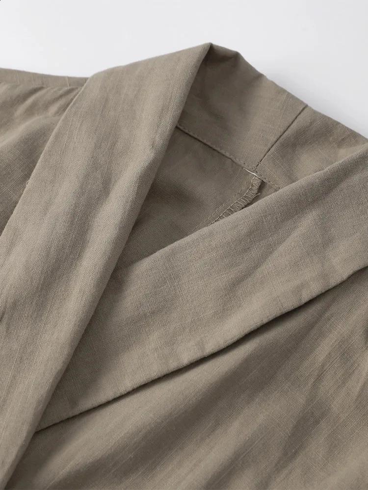 Casual Lace Up Shirt Pants Set Women Solid Lapel Long Sleeve Shirts Chic Female Suit Spring Loose Drawstring Wide Leg Sets 240826