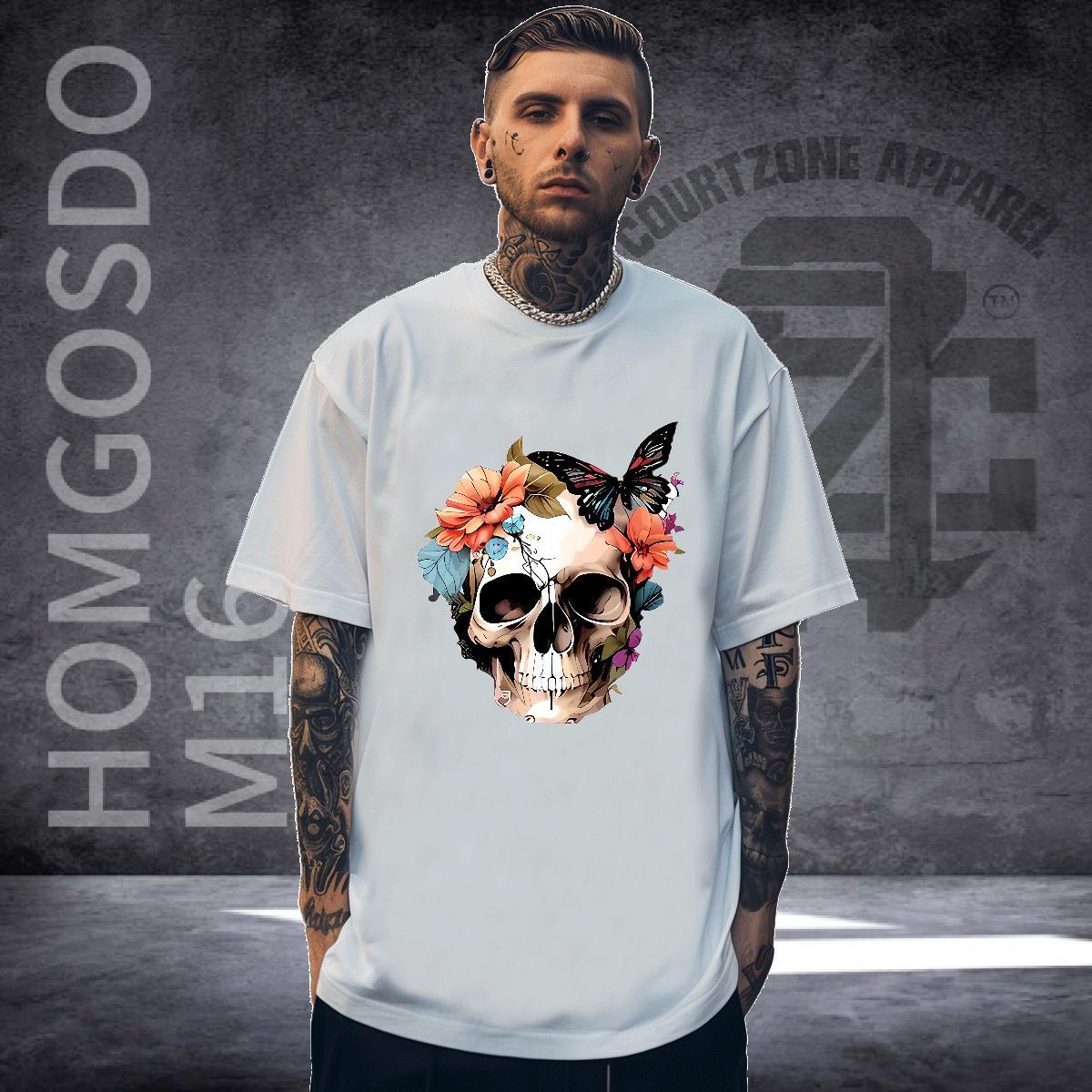 Comfortable Man T Shirts 230g 100% Cotton flower Daily Outfit Custom Printed Short Sleeve Soft Couples T Shirts Wholesale Tees