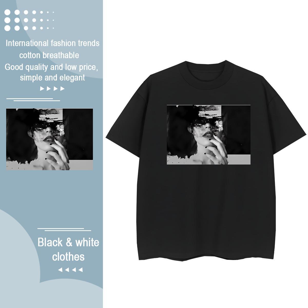 Free Shipping T-Shirts 100% Cotton 230g finger Spring Summer Custom Print Oversized Short Sleeve O-Neck Tshirt for Man Woman Fashion Casual Polos