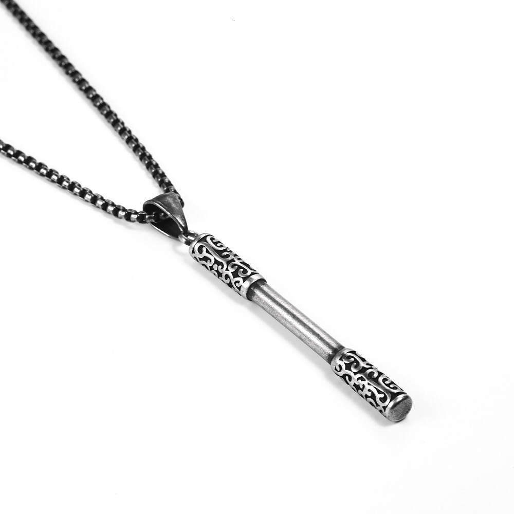 Black Mythical Saint Returns, Sun Wukong's Ruyi Golden Hoop Necklace, Sea God Needle Titanium Steel Pendant, Hip hop Men's and Women's 