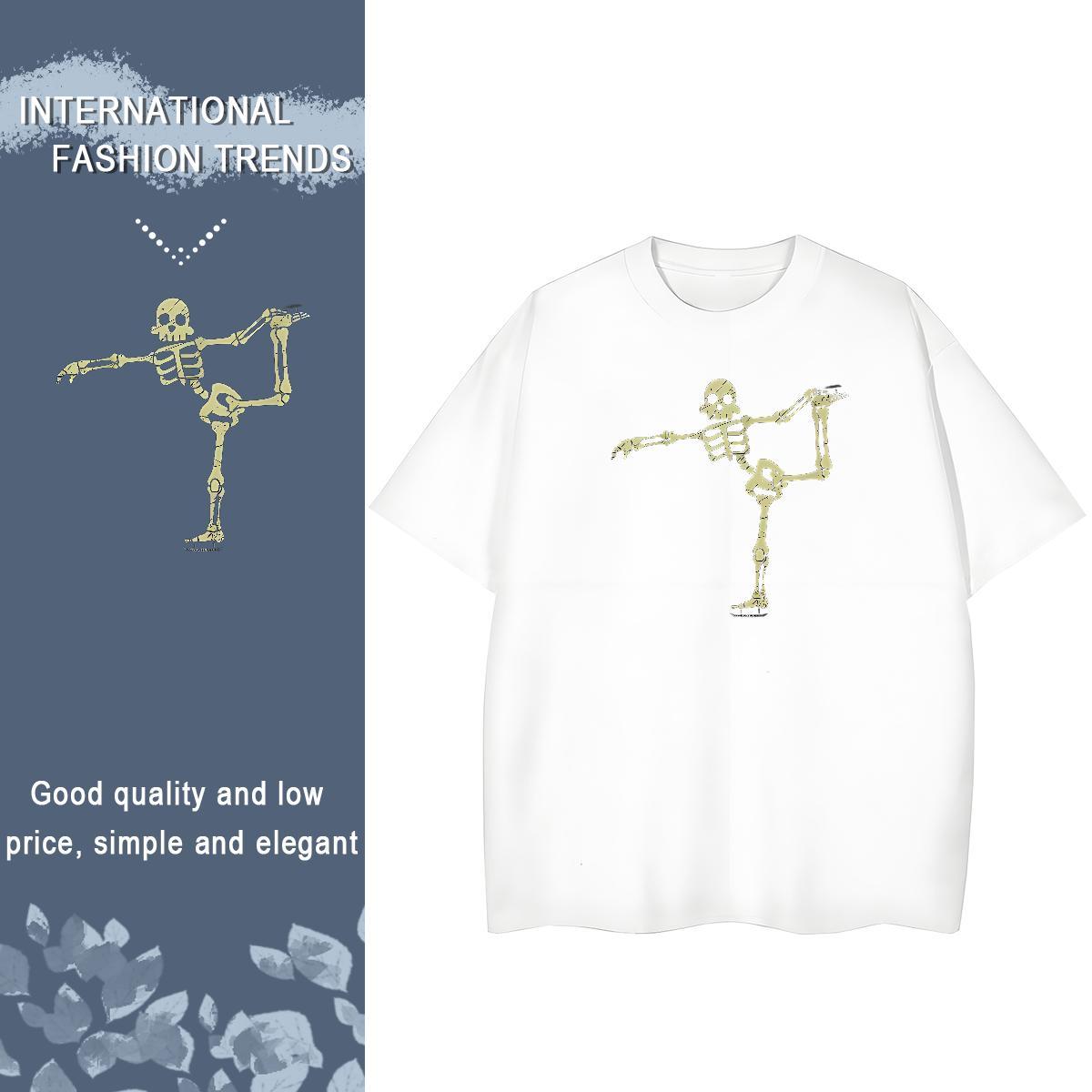 Comfortable T-Shirts for Men 230g 100% Cotton halloween Casual Daily Wear Custom Big Size Short Sleeve Soft Men Tops Tees DIY Tees Shirts