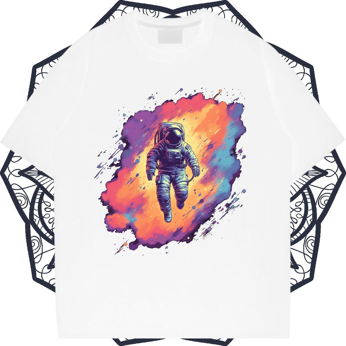 Nice Women Tshirts 100% Cotton 230g universe Casual Womens T Shirts Short Sleeve O-Neck Anime Wear