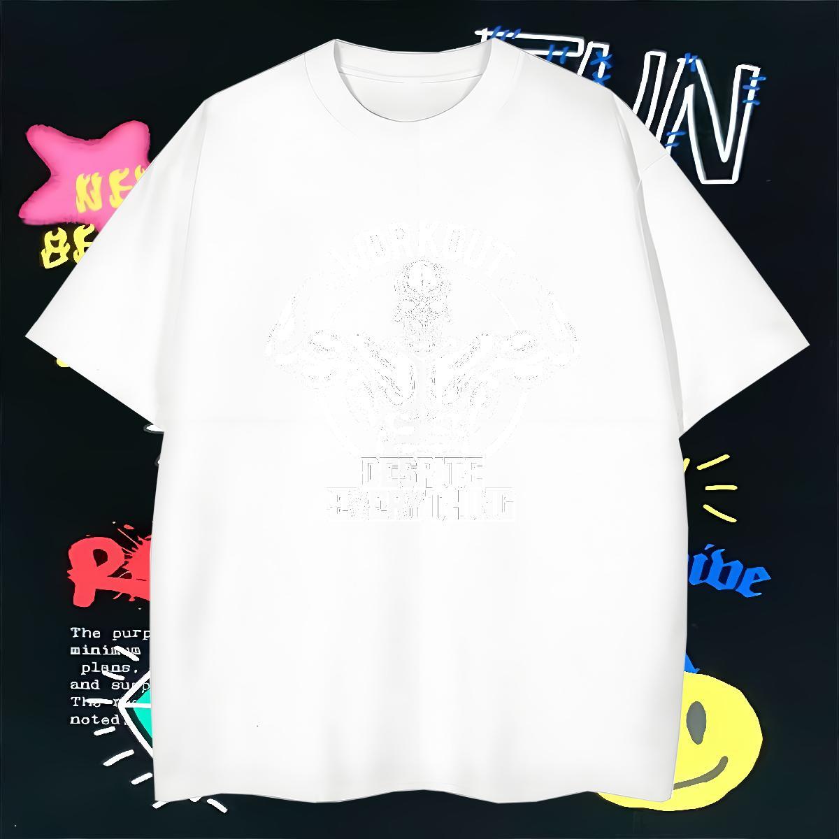 Cool Design Man T Shirts 230g Cotton skull Home Outdoor Custom Printing Short Sleeve O-Neck Tshirts 2024 Tops Tees