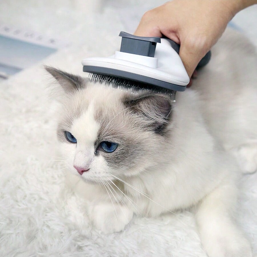 pet hair removal comb for canines felines professional grade stainless steel detangler with antiskid handle