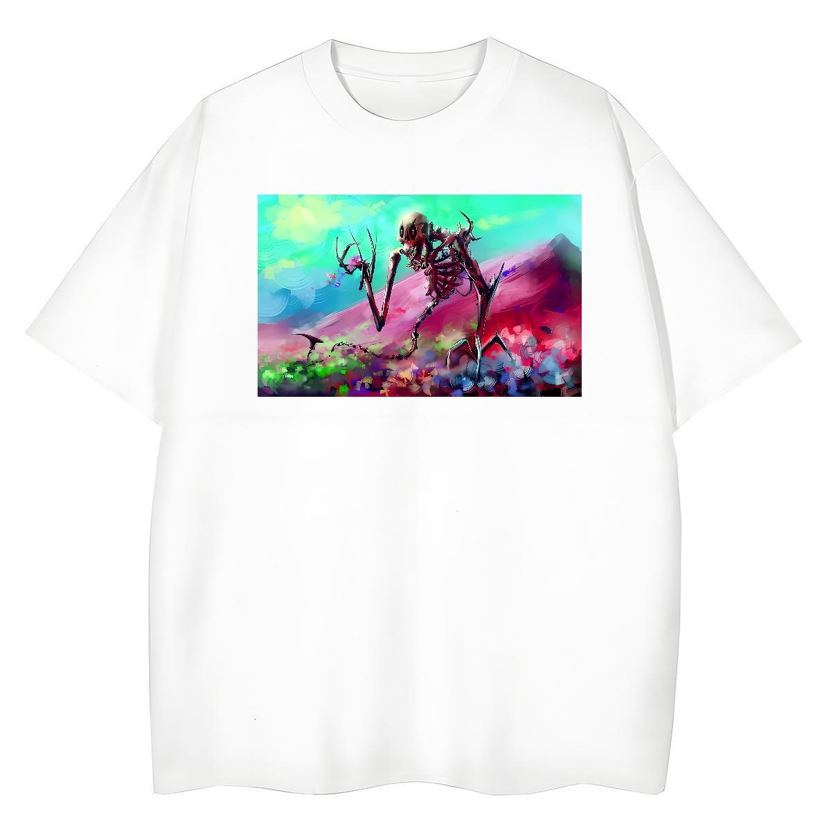 Designer T-Shirts for Men 230g Pure Cotton skull Spring Summer Plus Size Custom Breathable Short Sleeve Tshirt for Man Woman Fashion Tee Shirt