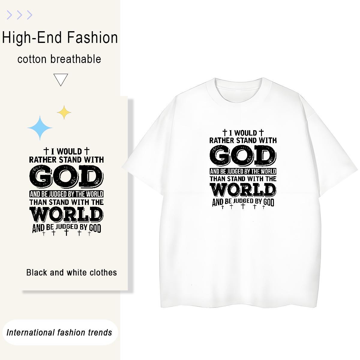 Lady Tshirt for Man Woman 230g 100% Cotton letter Sports Street Wear T Shirts Women Breathable Anime Tops