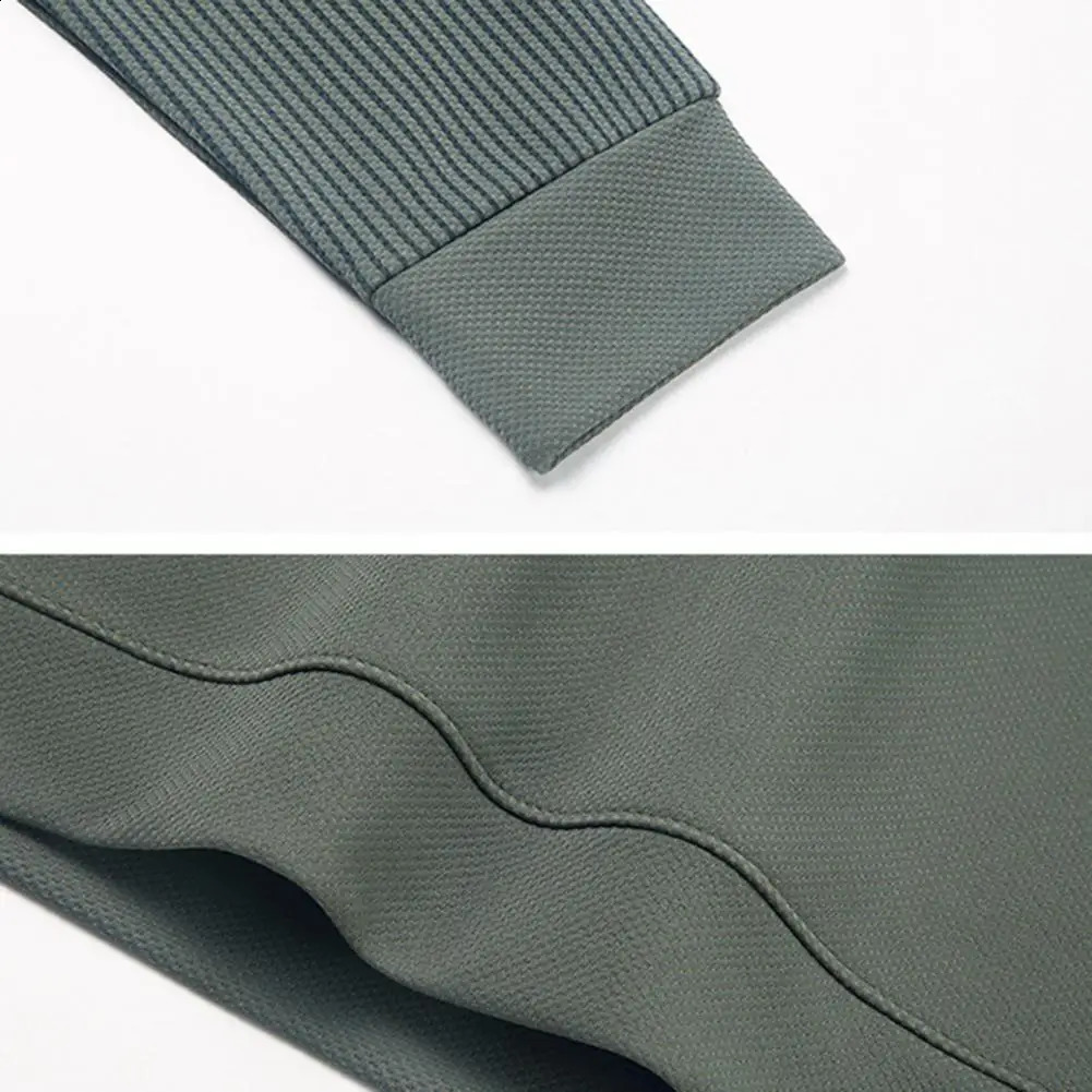 Men Sweater Men Pullover Mid-aged Mens Formal Business Style Striped Sweater with Plush Warm Knitted Long Sleeve Pullover 240826