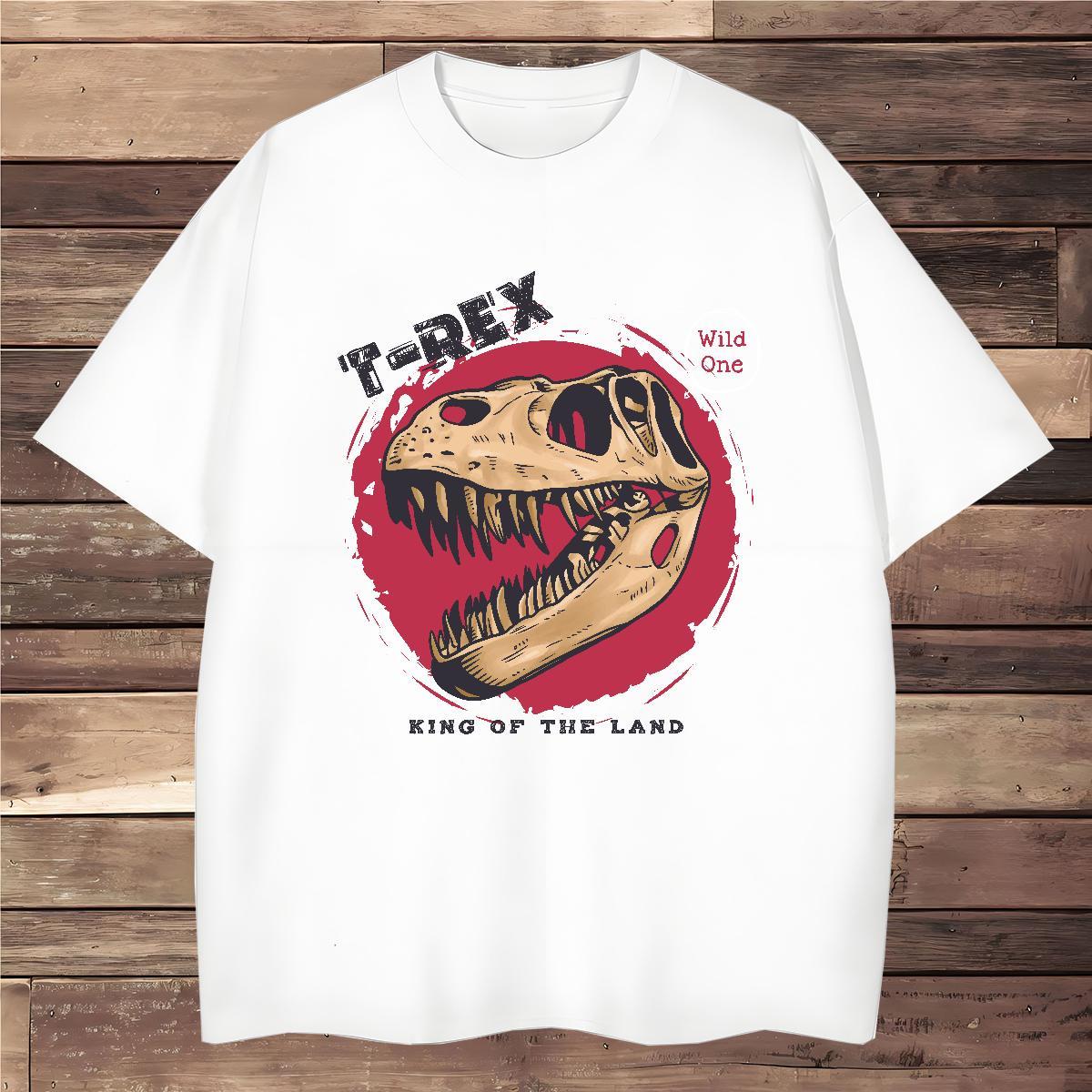 TOP Quality Man T Shirts 230g Cotton skull Spring Summer White Plus Size Breathable Crew Neck Mens Tshirts Stylist Tees Shirts