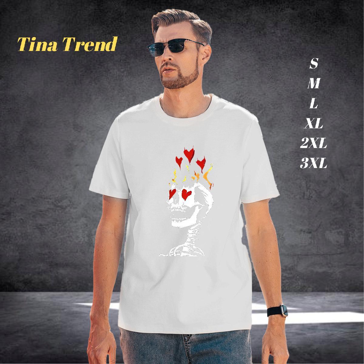 High Quality T Shirt For Man 230g 100% Cotton skull Spring Summer Custom Print Oversized Pure Cotton Couples T Shirts Fashion Designer Polos
