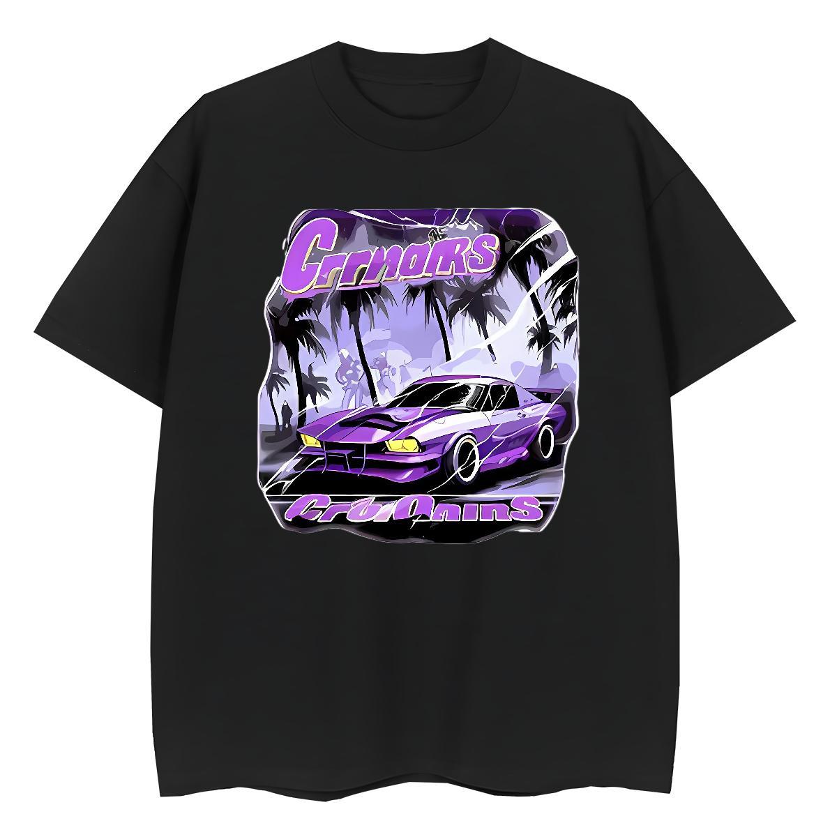 Designer T Shirt For Man 230g 100% Cotton car Spring Summer Cartoon Printing L-4XL Crew Neck Mens Tshirts 2024 Summer Tops Tees