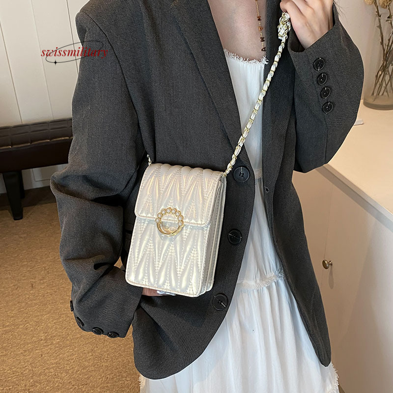 Swissmilitary Popular small bags for women in summer 2024, super fashionable and versatile, niche design sense, chain shoulder diagonal cross bag #32