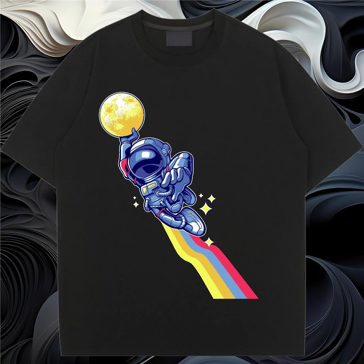 Designer Nice Women Tshirts 100% Cotton 230g cosmonaut Sports Street Wear Womens T Shirts Round Neck Short Sleeve Plus Size Custom Clothes Shirt