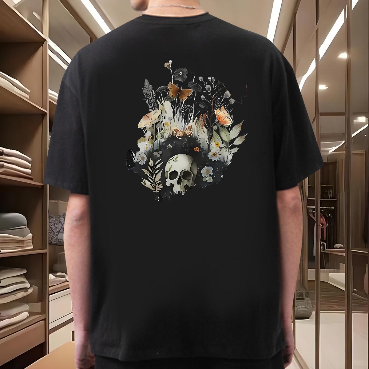 Popular Man T Shirts 230g 100% Cotton flower Daily Wear Custom Big Size Breathable Men Tshirts Designer Fashion Tees