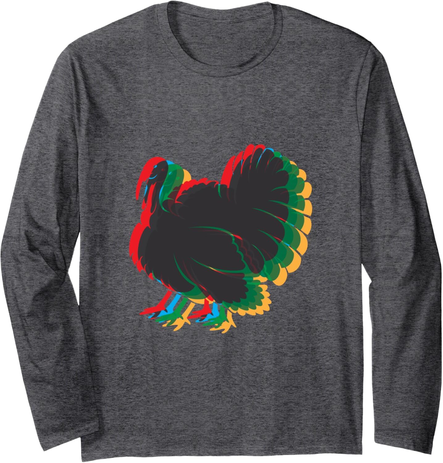 Long Sleeve Shirts for Men sweatshirt Multicolored Layers Turkey Funny Thanksgiving Long Sleeve Tee Streetwear Casual tops clothes