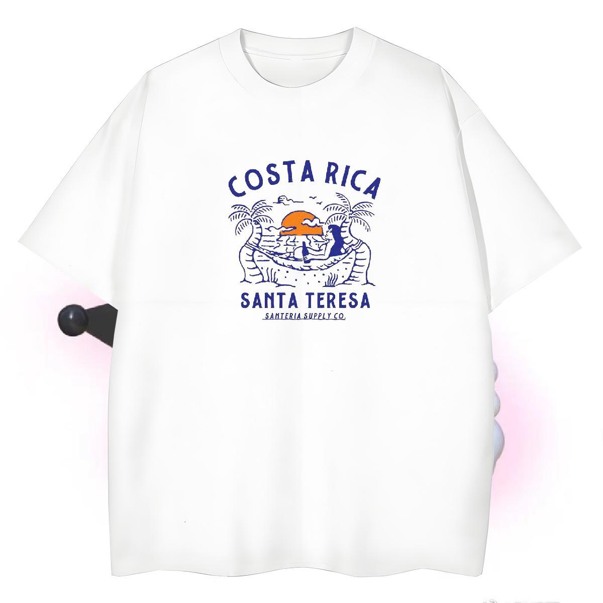 Classic T shirt 100% Cotton 230g beach Beach Anime Crew Neck Breathable Tshirts Fashion Design Clothes