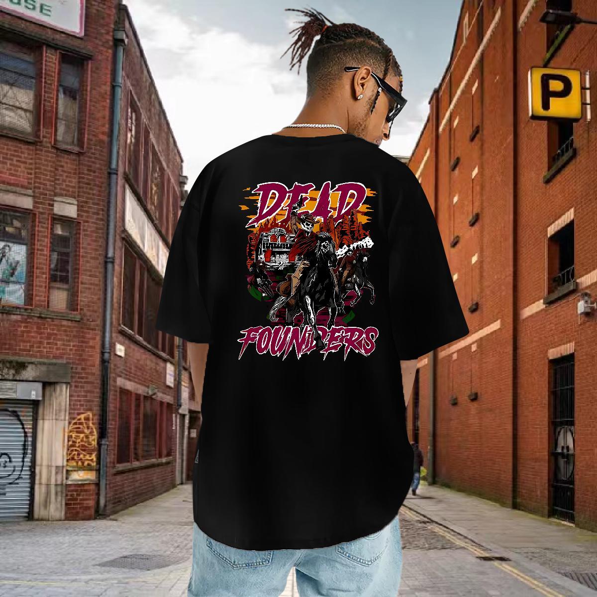 Designer T-Shirts for Men 100% Cotton 230g horse riding Sport DIY Printed Breathable Soft Tshirts Custom Tee Shirt